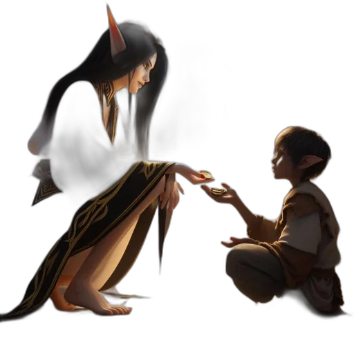 concept art, fantasy art, 3d render, pixel art transparent PNG cut-out