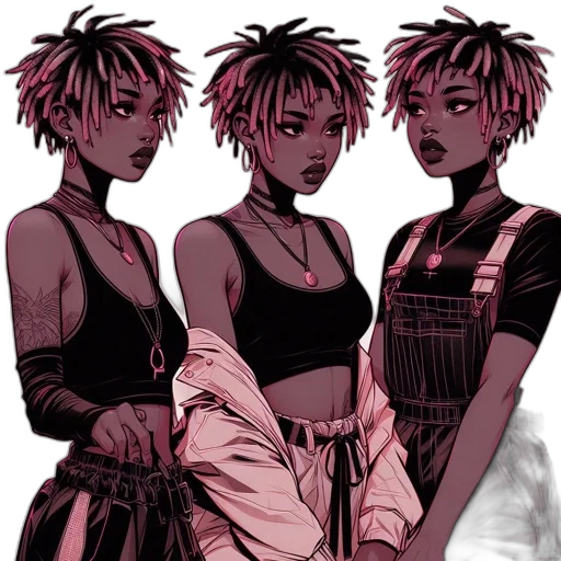 dress, hair, anime, concept art transparent PNG cut-out