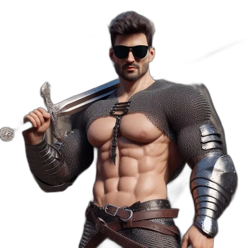 sword, weapon, 3d render, fantasy art transparent PNG cut-out