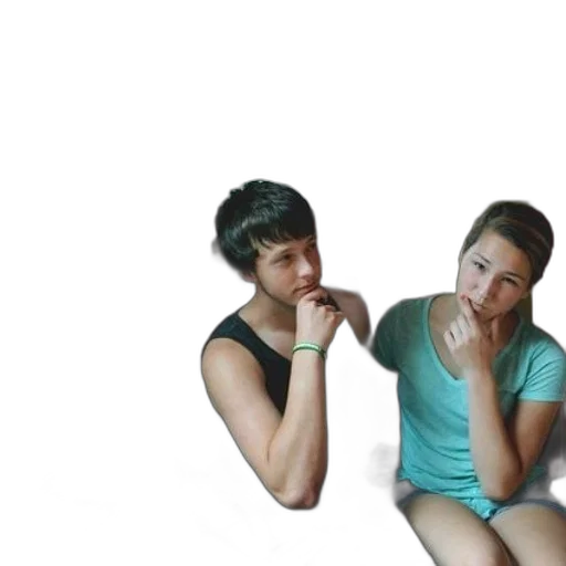 photorealistic, 3d render, two, people transparent PNG cut-out