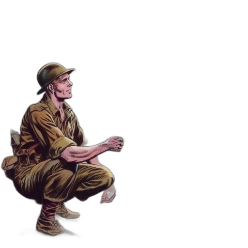 jacket, weapon, staff, hat transparent PNG cut-out