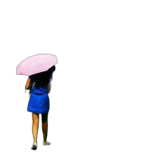 umbrella, hat, dress, staff transparent PNG cut-out