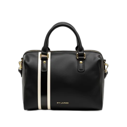 black, handbag, gold, zipper transparent PNG cut-out