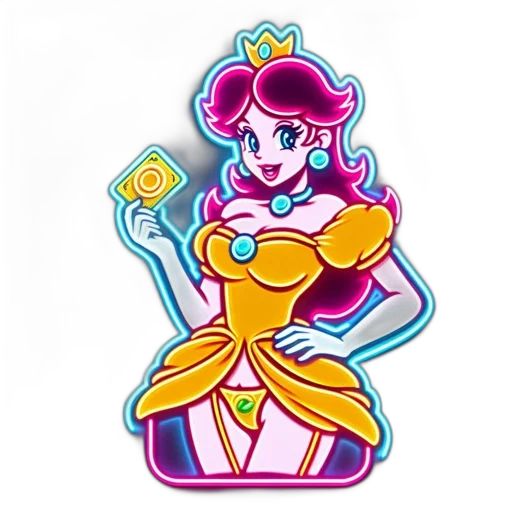 crown, jewelry, staff, vaporwave transparent PNG cut-out