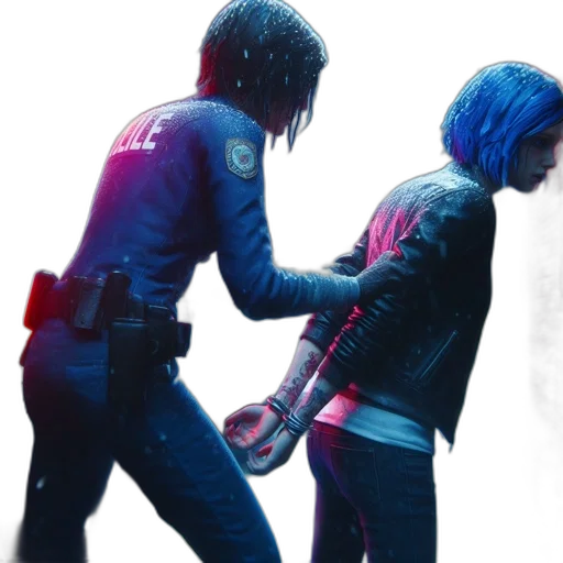 jacket, weapon, concept art, cyberpunk transparent PNG cut-out