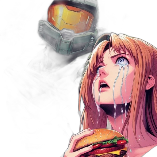 robot, food, concept art, cyberpunk transparent PNG cut-out