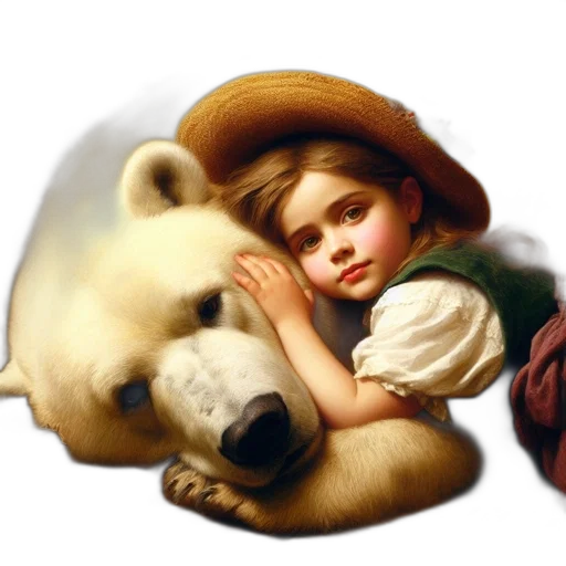 face, hat, oil painting, photorealistic transparent PNG cut-out