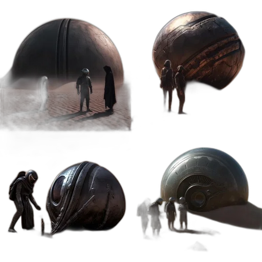 umbrella, hat, concept art, 3d render transparent PNG cut-out