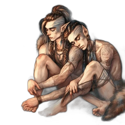 fantasy art, concept art, watercolor, pixel art transparent PNG cut-out