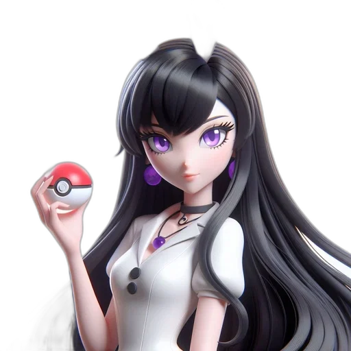 3d render, anime, fantasy art, photorealistic transparent PNG cut-out