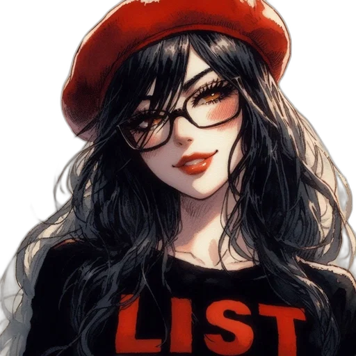 hat, staff, face, comic book art transparent PNG cut-out