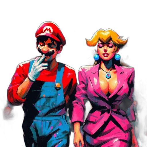 mask, concept art, vaporwave, pixel art transparent PNG cut-out