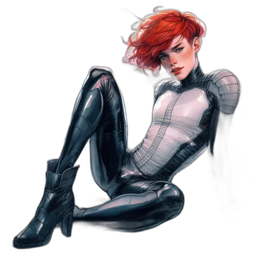 jacket, robot, dress, comic book art transparent PNG cut-out