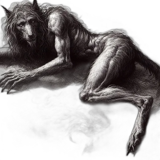 creature, animal, dragon, hair transparent PNG cut-out
