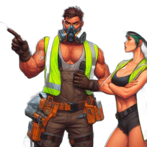 weapon, mask, concept art, cyberpunk transparent PNG cut-out
