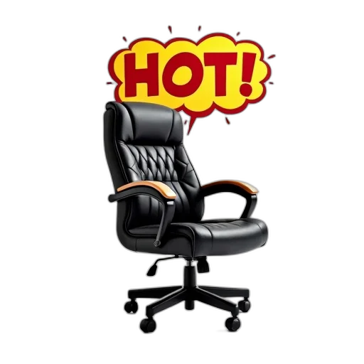 furniture, staff, 3d render, black transparent PNG cut-out