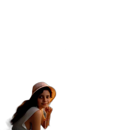 hat, dress, staff, jewelry transparent PNG cut-out