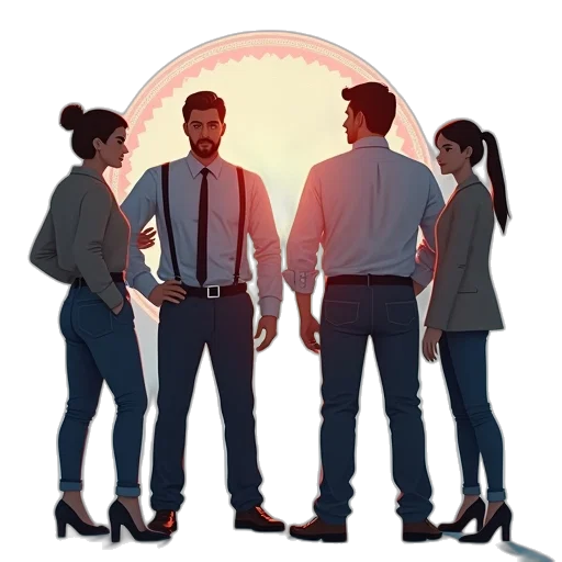 staff, jacket, concept art, comic book art transparent PNG cut-out