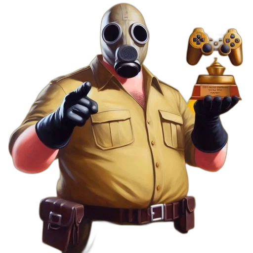 mask, robot, weapon, jacket transparent PNG cut-out