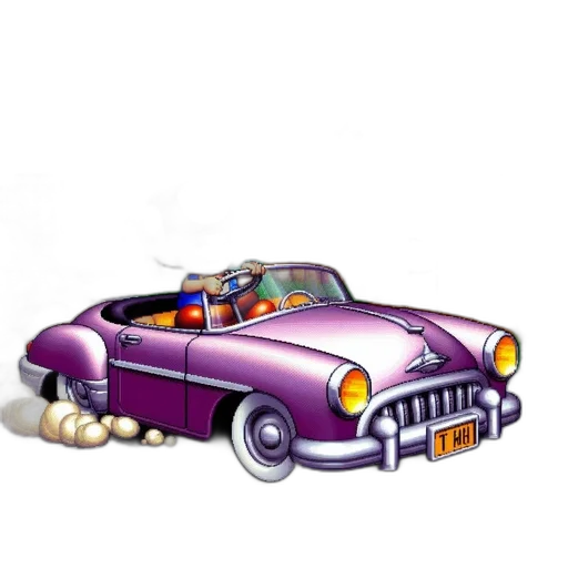 car, concept art, cartoon, pixel art transparent PNG cut-out