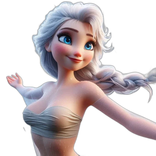 dress, 3d render, cartoon, concept art transparent PNG cut-out