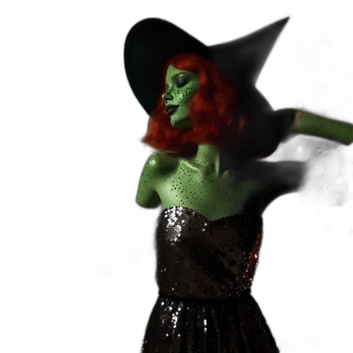 dress, hat, 3d render, outer space transparent PNG cut-out