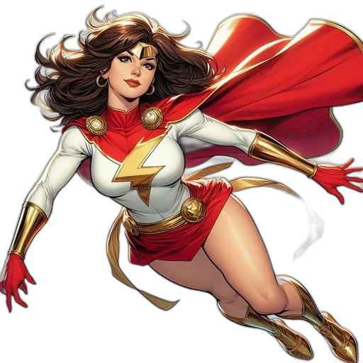 comic book art, concept art, female, superhero transparent PNG cut-out