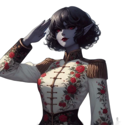 dress, crown, jacket, staff transparent PNG cut-out