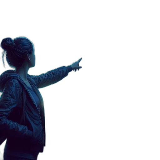 jacket, staff, weapon, outer space transparent PNG cut-out