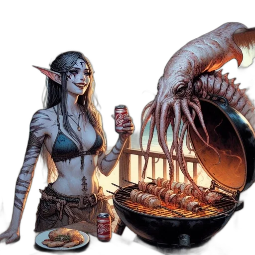 food, creature, fantasy art, concept art transparent PNG cut-out