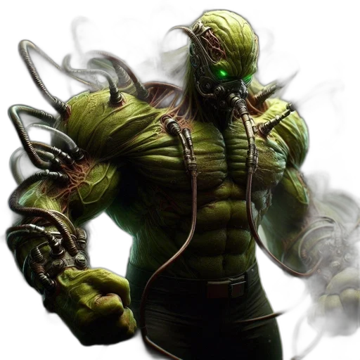 concept art, comic book art, fantasy art, green transparent PNG cut-out