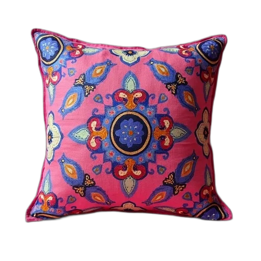furniture, vibrant, pink, pillow transparent PNG cut-out