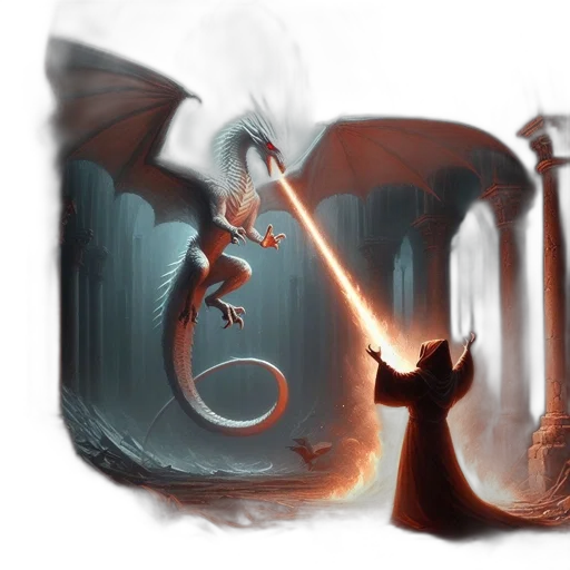 dragon, concept art, fantasy art, comic book art transparent PNG cut-out