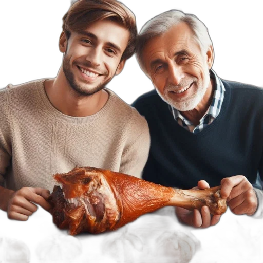 food, animal, photorealistic, two transparent PNG cut-out