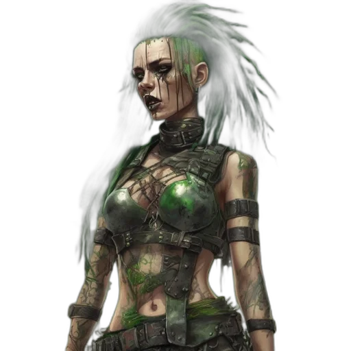 concept art, cyberpunk, fantasy art, comic book art transparent PNG cut-out
