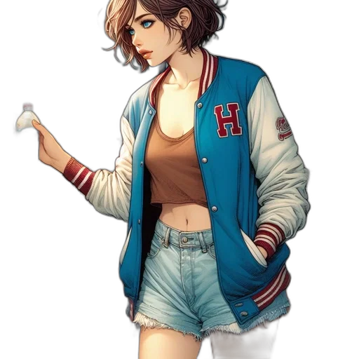 jacket, staff, concept art, pixel art transparent PNG cut-out