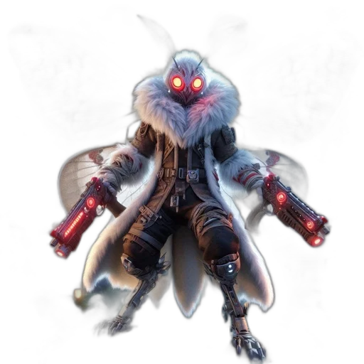 jacket, creature, dragon, staff transparent PNG cut-out