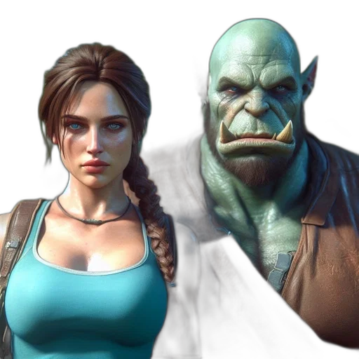 concept art, photorealistic, 3d render, fantasy art transparent PNG cut-out
