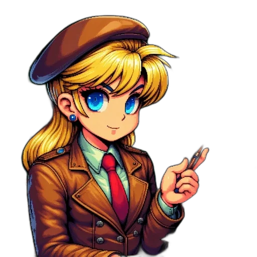 staff, jacket, hat, weapon transparent PNG cut-out