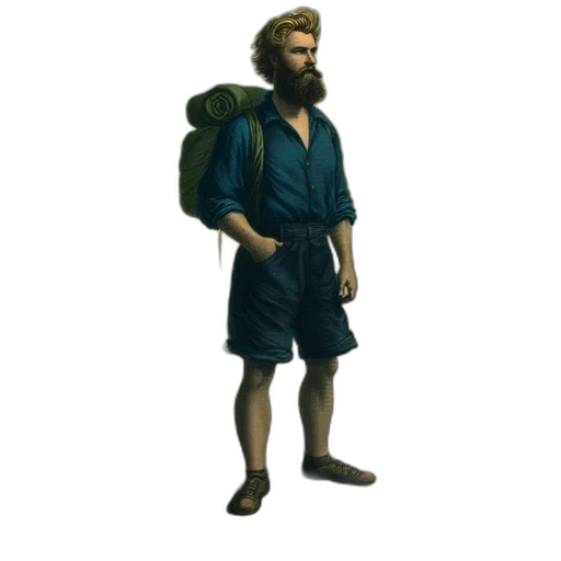 staff, jacket, creature, sword transparent PNG cut-out