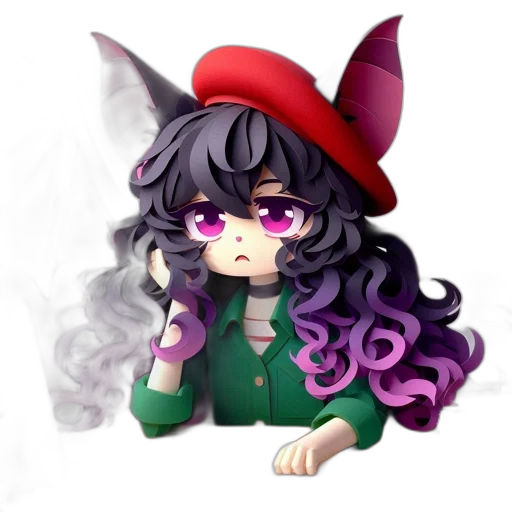 hat, staff, mask, dragon transparent PNG cut-out