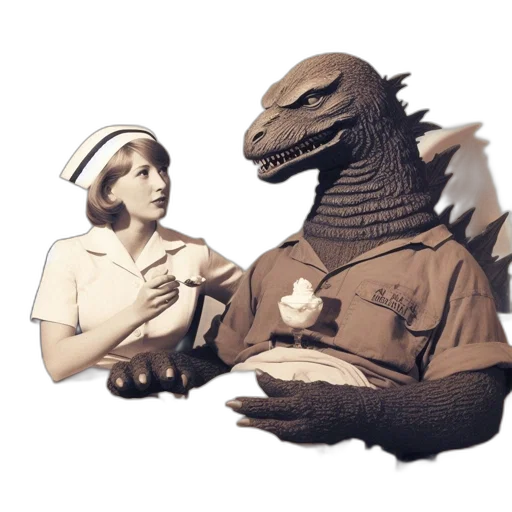 dragon, staff, 3d render, concept art transparent PNG cut-out