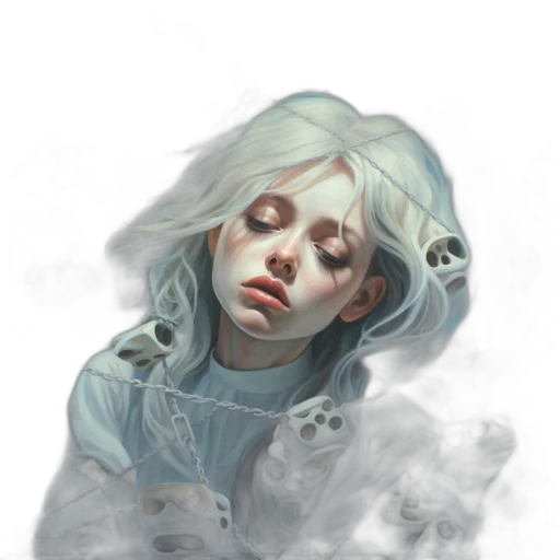 face, mask, creature, concept art transparent PNG cut-out