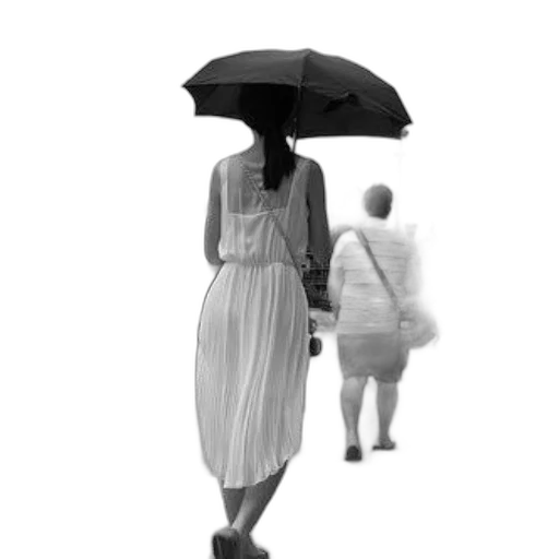 umbrella, dress, hat, staff transparent PNG cut-out