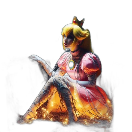 crown, dress, staff, sword transparent PNG cut-out