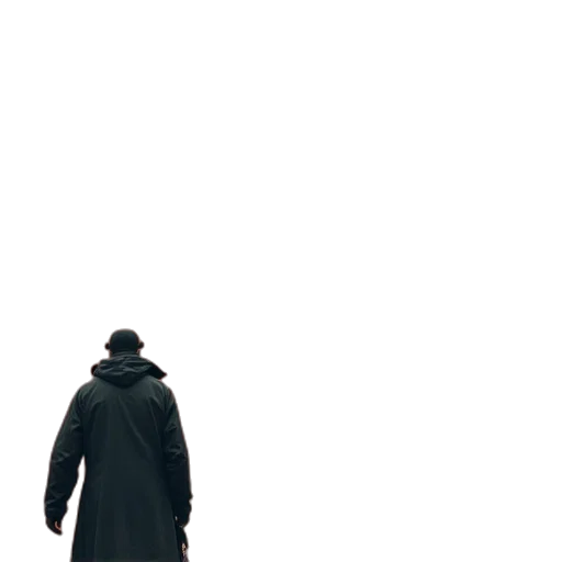 jacket, hat, staff, creature transparent PNG cut-out