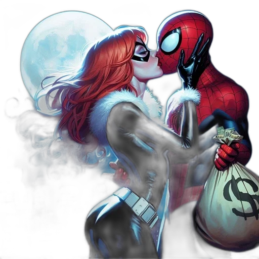 comic book art, concept art, fantasy art, spider-man transparent PNG cut-out