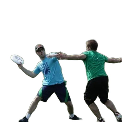 two, men, playing, frisbee transparent PNG cut-out