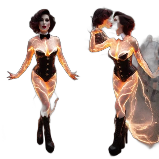 dress, concept art, comic book art, fantasy art transparent PNG cut-out