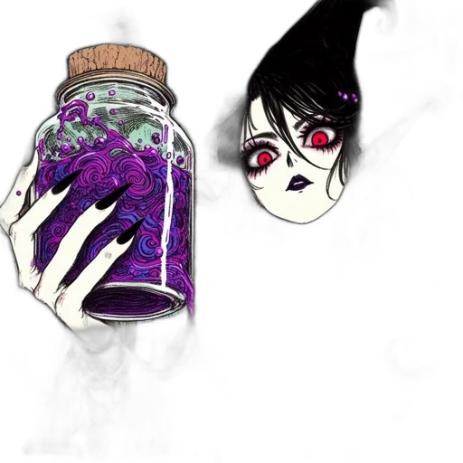 bottle, mask, creature, dress transparent PNG cut-out
